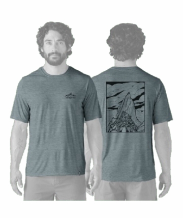 Patagonia Mens Cap Cool Daily Shirt - Cloud Crag Blue Sage - Light Blue Sage X-Dye