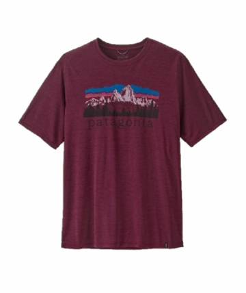 Patagonia Mens Cap Cool Daily Shirt - Fitz Roy Foothills Berry Fig - Light Berry Fig X-Dye