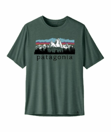 Patagonia Mens Cap Cool Daily Shirt - Fitz Roy Foothills Canopy Green - Light Canopy Green X-Dye