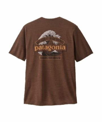 Patagonia Mens Cap Cool Daily Shirt - Great Waves Berm Brown - Light Berm Brown X-Dye