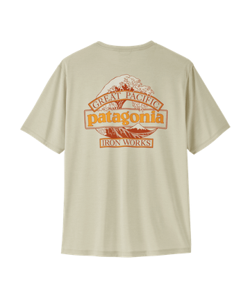 Patagonia Mens Cap Cool Daily Shirt - Great Waves Dyno White