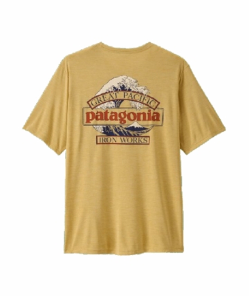 Patagonia Mens Cap Cool Daily Shirt - Great Waves Limestone Yellow - Light Limestone Yellow X-Dye