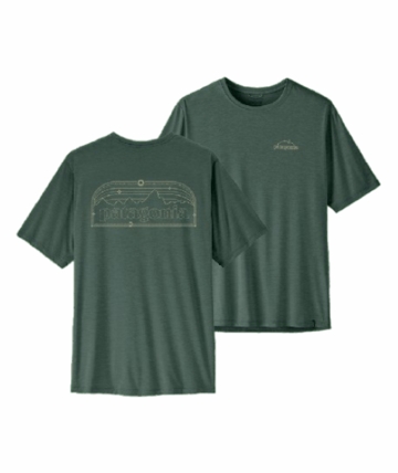 Patagonia Mens Cap Cool Daily Shirt - P-6 Cosmos Canopy Green - Light Canopy Green X-Dye