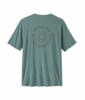 Patagonia Mens Cap Cool Daily Shirt - Spoke Stencil Blue Sage - Light Blue Sage X-Dye