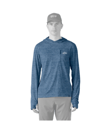 Patagonia Mens Cap Cool Sun Hoody - Cloud Crag Crest Aquatic Blue - Light Aquatic Blue X-Dye