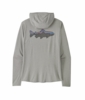 Patagonia Mens Cap Cool Sun Hoody - Fitz Roy Trout Crisp Grey - Salt Grey X-Dye