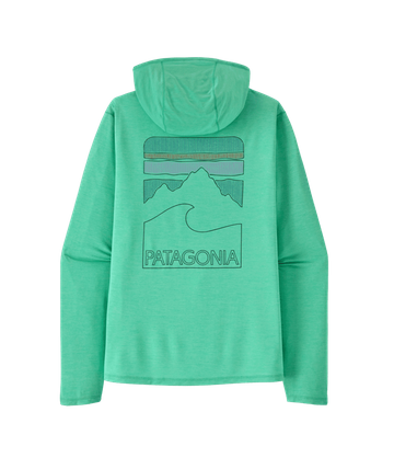 Patagonia Mens Cap Cool Sun Hoody - Peak Visions Aqua Stone - Early Teal X-Dye