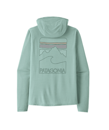 Patagonia Mens Cap Cool Sun Hoody - Peak Visions Thermal Blue - Thin Ice X-Dye
