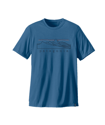 Patagonia Mens Cap Cool Trail Shirt - Stratapeaks Aquatic Blue