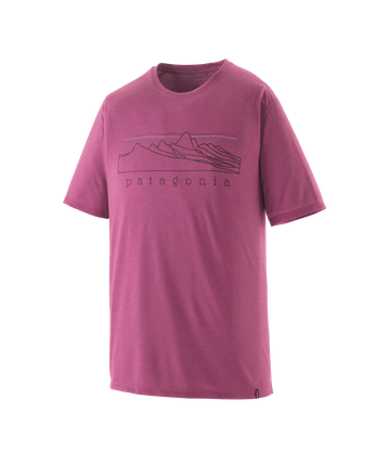 Patagonia Mens Cap Cool Trail Shirt - Stratapeaks Faded Magenta