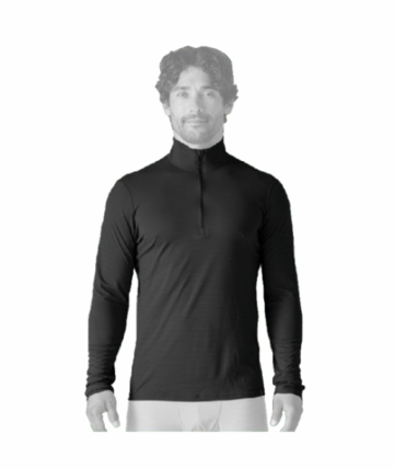 Patagonia Mens Cap Lightweight Zip Neck Black