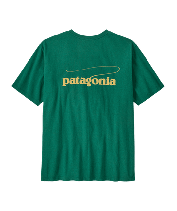 Patagonia Mens Casting Logo Responsibili-Tee Gem Green