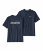 Patagonia Mens Casting Logo Responsibili-Tee Smolder Blue Patagonia Mens Casting Logo Responsibili-Tee Smolder Blue