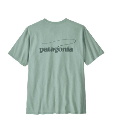 Patagonia Mens Casting Logo Responsibili-Tee Thin Ice