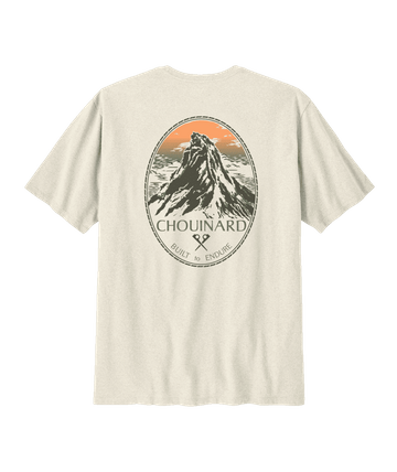 Patagonia Mens Chouinard Crest Pocket Responsibili-Tee Birch White