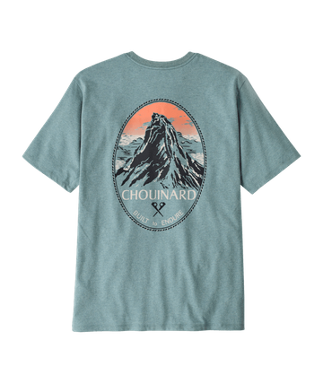 Patagonia Mens Chouinard Crest Pocket Responsibili-Tee Blue Sage