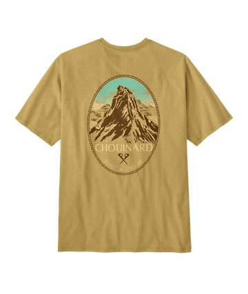 Patagonia Mens Chouinard Crest Pocket Responsibili-Tee Limestone Yellow