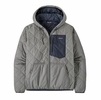 Patagonia Mens Diamond Quilted Bomber Hoody Forever Grey (Close Out) Patagonia Mens Diamond Quilted Bomber Hoody Forever Grey (Close Out)