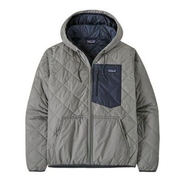 Patagonia Mens Diamond Quilted Bomber Hoody Forever Grey (Close Out)