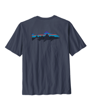 Patagonia Mens Fitz Roy Trout T-Shirt Smolder Blue