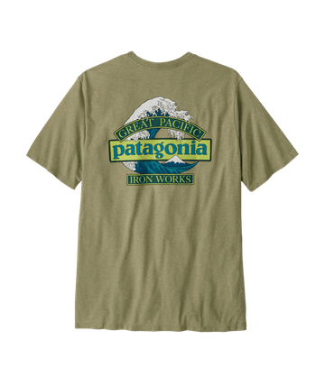Patagonia Mens Great Waves Responsibili-Tee Gumtree Green