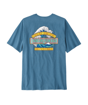 Patagonia Mens Great Waves Responsibili-Tee Shore Blue