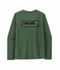 Patagonia Mens L/S Cap Cool Daily Shirt - Boardshort Logo Canopy Green - Light Canopy Green X-Dye