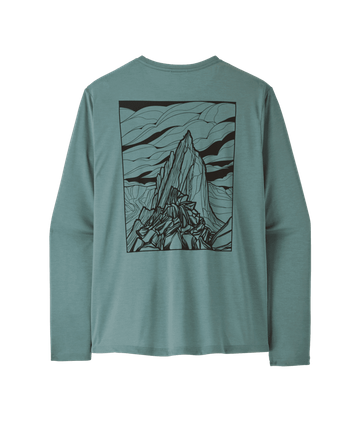 Patagonia Mens L/S Cap Cool Daily Shirt - Cloud Crag Blue Sage - Light Blue Sage X-Dye