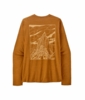 Patagonia Mens L/S Cap Cool Daily Shirt - Cloud Crag Cinnamon Brown - Dark Cinnamon Brown X-Dye