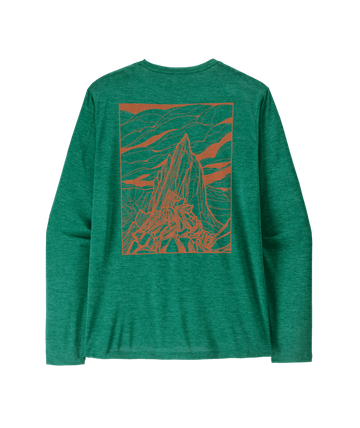 Patagonia Mens L/S Cap Cool Daily Shirt - Cloud Crag Gem Green - Light Gem Green X-Dye