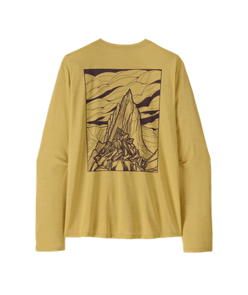 Patagonia Mens L/S Cap Cool Daily Shirt - Cloud Crag Limestone Yellow - Light Limestone Yellow X-Dye