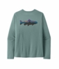 Patagonia Mens L/S Cap Cool Daily Shirt - Fitz Roy Trout Blue Sage - Light Blue Sage X-Dye