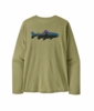 Patagonia Mens L/S Cap Cool Daily Shirt - Fitz Roy Trout Gumtree Green - Light Gumtree Green X-Dye