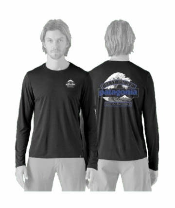 Patagonia Mens L/S Cap Cool Daily Shirt - Great Waves Black