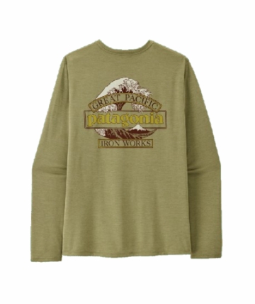 Patagonia Mens L/S Cap Cool Daily Shirt - Great Waves Gumtree Green - Light Gumtree Green X-Dye