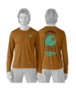 Patagonia Mens L/S Cap Cool Daily Shirt - Pass it Around Cinnamon Brown - Dark Cinnamon Brown X-Dye