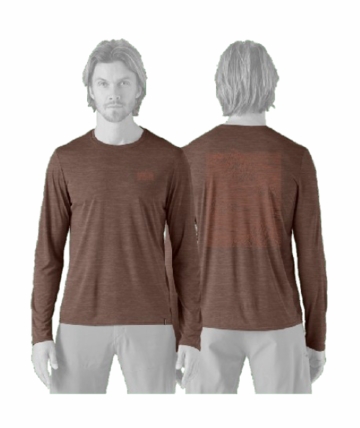 Patagonia Mens L/S Cap Cool Daily Shirt - Strataspire Berm Brown - Light Berm Brown X-Dye