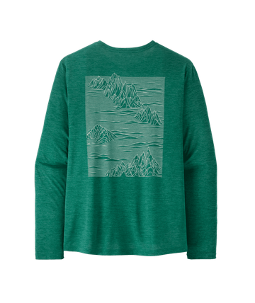 Patagonia Mens L/S Cap Cool Daily Shirt - Strataspire Gem Green - Light Gem Green X-Dye