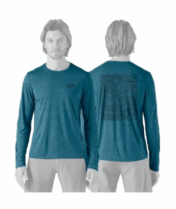 Patagonia Mens L/S Cap Cool Daily Shirt - Strataspire Glacial Blue - Light Glacial Blue X-Dye