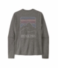 Patagonia Mens L/S Cap Cool Sun Shirt - Peak Visions Forge Grey - Noble Grey X-Dye