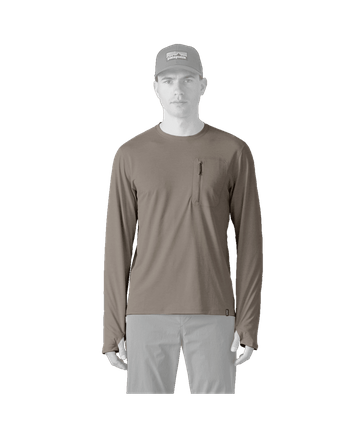 Patagonia Mens L/S Cap Cool Sun Shirt Seabird Grey - Light Seabird Grey X-Dye