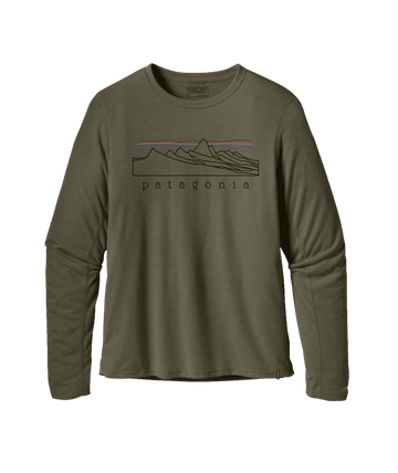 Patagonia Mens L/S Cap Cool Trail Shirt - Stratapeaks Basin Green