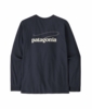 Patagonia Mens L/S Casting Logo Responsibili-Tee Smolder Blue