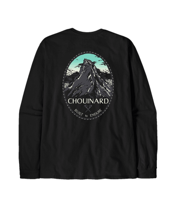 Patagonia Mens L/S Chouinard Crest Responsibili-Tee Black