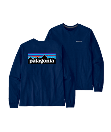 Patagonia Mens L/S P-6 Logo Responsibili-Tee New Navy