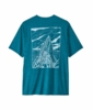 Patagonia Mens Cap Cool Daily Shirt - Cloud Crag Glacial Blue - Light Glacial Blue X-Dye