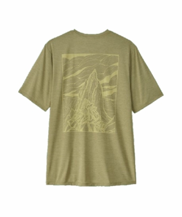 Patagonia Mens Cap Cool Daily Shirt - Cloud Crag Gumtree Green - Light Gumtree Green X-Dye
