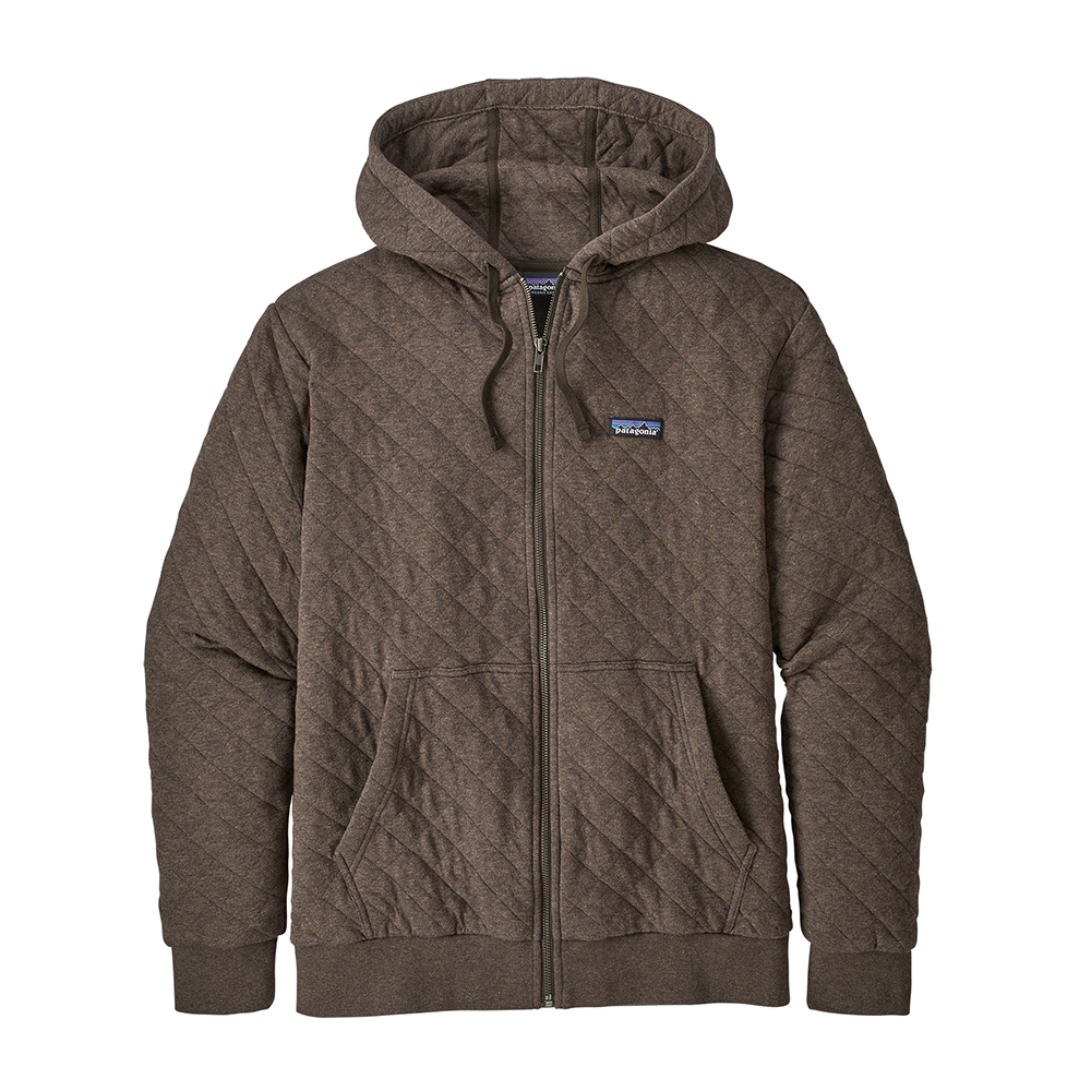 Patagonia Mens Organic Cotton Quilt Hoody Logwood Brown (Close Out)