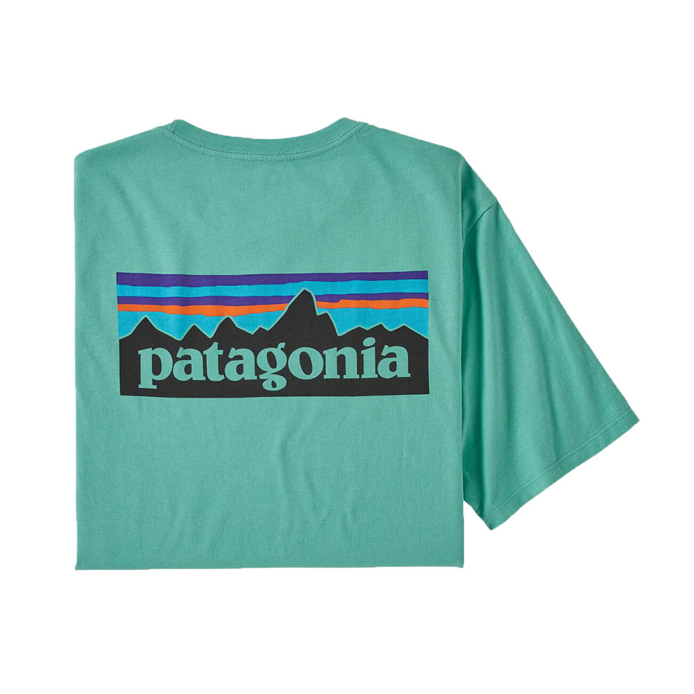 Patagonia Mens P-6 Logo Organic T-Shirt Light Beryl Green
