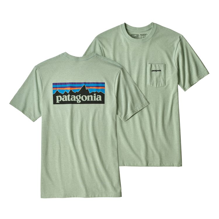 Patagonia Men's P-6 Logo Pocket Responsibili-Tee パタゴニア メンズ P-6ロゴ ポケット 半袖 Tシャツ 白 M ホワイト Patagonia | Men\u0027s P-6 Logo Cotton Pocket T-Shirt - Tide and Peak